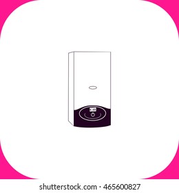 Boiler vector icon on white background.