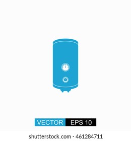 Boiler vector. Isolated blue icon on white background.