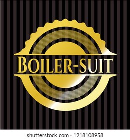 Boiler-suit gold shiny emblem