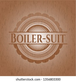 Boiler-suit wood emblem