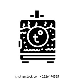 boiling beer production glyph icon vector. boiling beer production sign. isolated symbol illustration