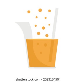 Boiling chemical pot icon. Flat illustration of boiling chemical pot vector icon isolated on white background