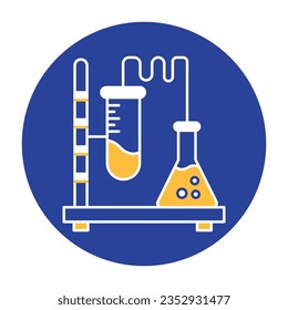 Boiling chemical testing vector icon which can easily modify or edit

