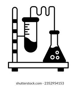 Boiling chemical testing vector icon which can easily modify or edit

