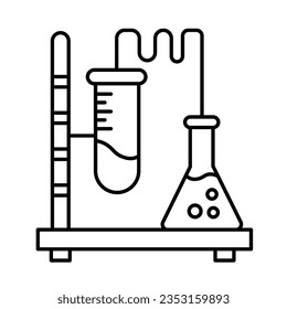 Boiling chemical testing vector icon which can easily modify or edit

