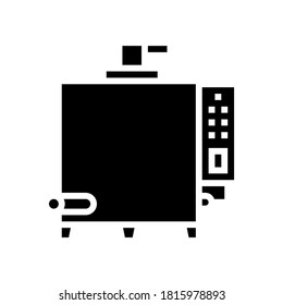 boiling chocolate tool glyph icon vector. boiling chocolate tool sign. isolated contour symbol black illustration