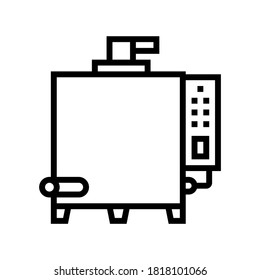 boiling chocolate tool line icon vector. boiling chocolate tool sign. isolated contour symbol black illustration