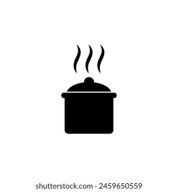 Boiling Cooking Pan flat vector icon. Simple solid symbol isolated on white background. Boiling Cooking Pan sign design template for web and mobile UI element