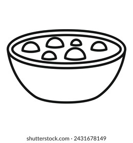 Boiling cream soup icon outline vector. Dinning gastronomy. Cuisine food