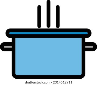 Boiling fill icon. Adventure icon set. Vector illustration isolated on white background.