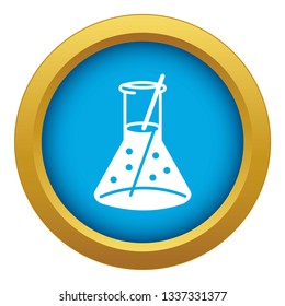 Boiling flask icon blue vector isolated on white background for any design