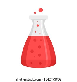 Boiling flask icon. Flat illustration of boiling flask vector icon for web isolated on white