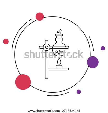 Boiling Flask Icon, Laboratory Boiling Flask Icon, Chemistry Lab Flask Illustration, Scientific Reaction Vessel Graphic, Experimental Lab Glassware Design, Laboratory Heating Flask Artwork, vector
