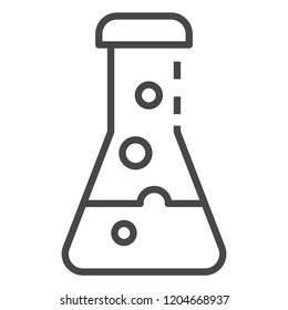 Boiling flask icon. Outline boiling flask vector icon for web design isolated on white background