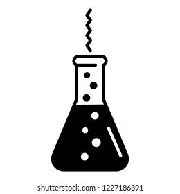 Boiling flask icon. Simple illustration of boiling flask vector icon for web design isolated on white background