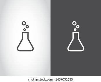 Boiling Formula Laboratory Glassware Medicine Chemistry Icon Symbol