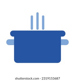 Boiling glyph blue icon. Adventure icon set. Vector illustration isolated on white background.