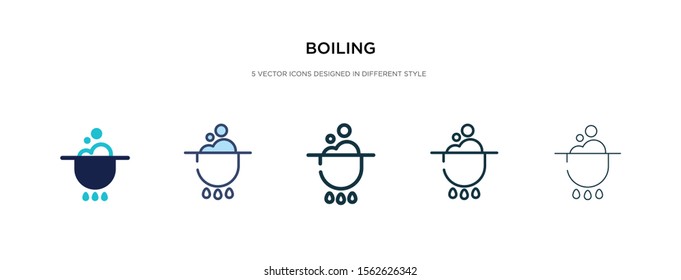 boiling icon in different style vector illustration. two colored and black boiling vector icons designed in filled, outline, line and stroke style can be used for web, mobile, ui