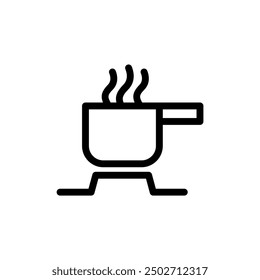 Boiling icon in thin line style. Vector illustration graphic design