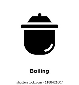 Boiling icon vector isolated on white background, logo concept of Boiling sign on transparent background, filled black symbol