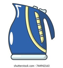 Boiling kettle icon. Cartoon illustration of boiling kettle vector icon for web