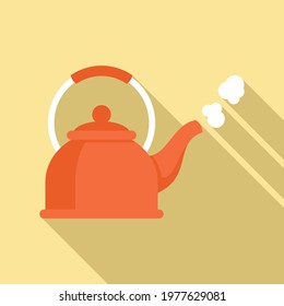 Boiling kettle icon. Flat illustration of Boiling kettle vector icon for web design