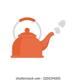 Wasserkocher-Icon zu kochen. Flache Illustration von Wasserkocher, Vektorsymbol einzeln auf weißem Hintergrund
