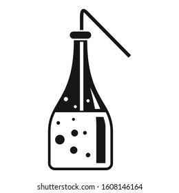 Boiling lab bottle icon. Simple illustration of boiling lab bottle vector icon for web design isolated on white background