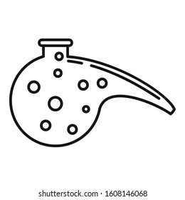 Boiling lab flask icon. Outline boiling lab flask vector icon for web design isolated on white background