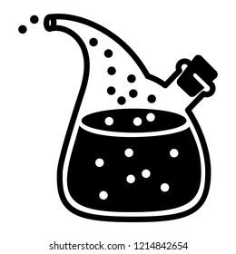 Boiling lab flask icon. Simple illustration of boiling lab flask vector icon for web design isolated on white background
