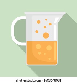 Boiling lab jug icon. Flat illustration of boiling lab jug vector icon for web design