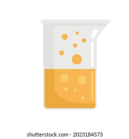Boiling lab jug icon. Flat illustration of boiling lab jug vector icon isolated on white background