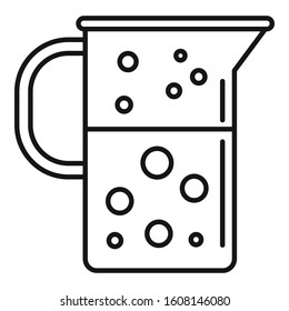 Boiling lab jug icon. Outline boiling lab jug vector icon for web design isolated on white background