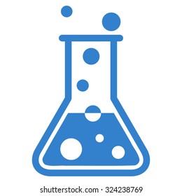 Boiling Liquid vector icon. Style is flat symbol, cobalt color, rounded angles, white background.