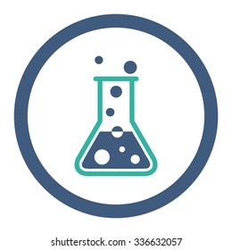 Boiling Liquid vector icon. Style is bicolor flat rounded symbol, cobalt and cyan colors, rounded angles, white background.