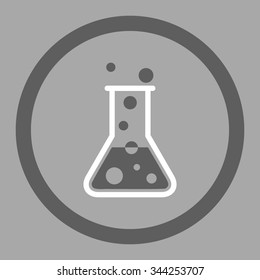 Boiling Liquid vector icon. Style is bicolor flat rounded symbol, dark gray and white colors, rounded angles, silver background.