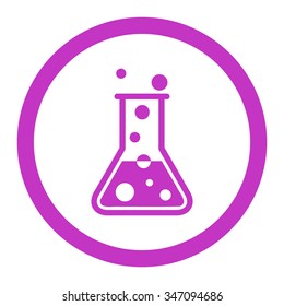 Boiling Liquid vector icon. Style is flat rounded symbol, violet color, rounded angles, white background.