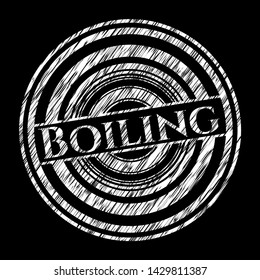 Boiling on chalkboard. Vector Illustration. Detailed.