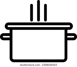 Icono de contorno de ebullición. Juego de iconos de aventura. Línea con trazo editable. Ilustración vectorial aislada en fondo blanco.
