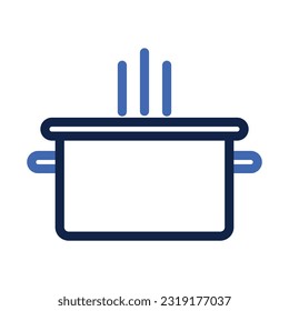 Boiling outline icon. Adventure icon set. Vector illustration isolated on white background.
