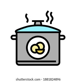 boiling peas color icon vector. boiling peas sign. isolated symbol illustration