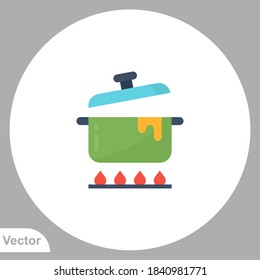 Boiling pot icon sign vector,Symbol, logo illustration for web and mobile