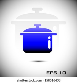 Boiling pot, vector, icon