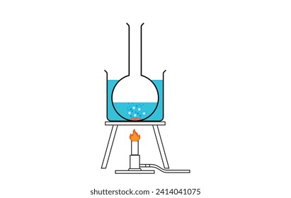 The boiling process diagram. Labeled physical substance separation process explanation scheme. Diagram of the sublimation of ammonium chloride. 