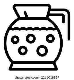 Boiling tea pot icon outline vector. Electric kettle. Metal glass