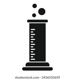 Boiling test tube icon simple vector. Blood quality. Health molecule tube