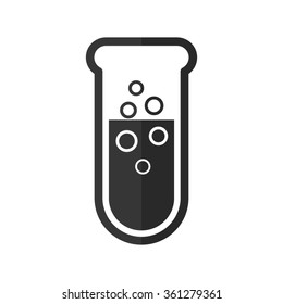 Boiling test tube  - vector icon