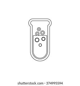 Boiling test tube  - vector icon