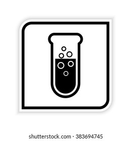 Boiling test tube  - vector icon