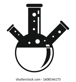 Boiling triple flask icon. Simple illustration of boiling triple flask vector icon for web design isolated on white background